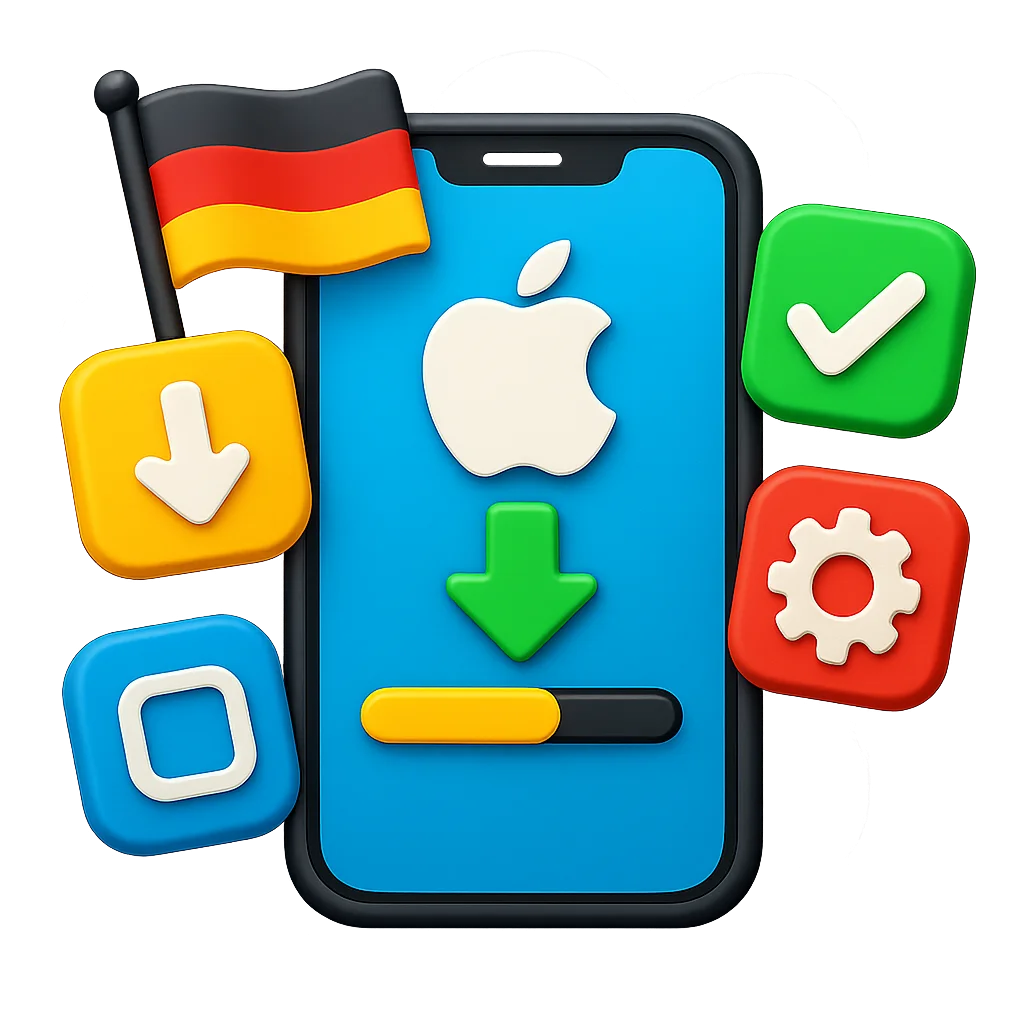 iOS-Download und Setup-Prozess